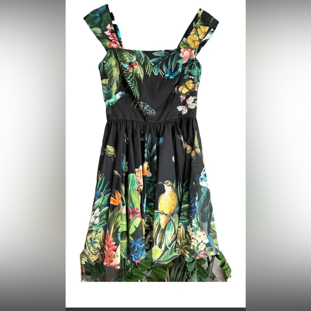 Dolce & Gabbana Black Floral Dress size medium fits like XS